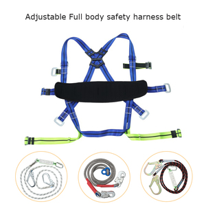 Arnés de seguridad retráctil de 5 puntos para trabajos en altura con doble cuerda anticaídas - Product Image 2