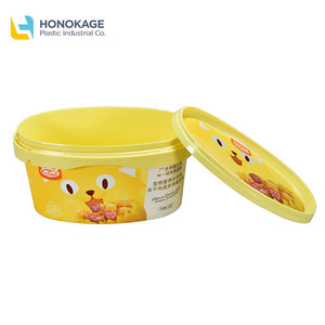 Conteneur d'emballage jetable ovale IML, lot de 50, stockage des aliments d'animaux, boîtes pp pour l'emballage de la nourriture de chat - Product Image 5