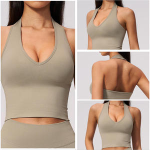 Soutien-gorge de sport dos <span class=keywords><strong>nu</strong></span> rembourré pour <span class=keywords><strong>femme</strong></span>, idéal pour le yoga, le fitness, la course et la gym, avec logo personnalisé, Ropa Deportiva - Product Image 3