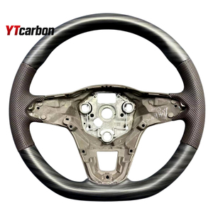 YTcarbon pour <span class=keywords><strong>Golf</strong></span> MK8 GTI <span class=keywords><strong>GTE</strong></span> GTD TCR R modifier pièces automobiles accessoires intérieurs de voiture Style Vintage volant en bois personnalisé - Product Image 5