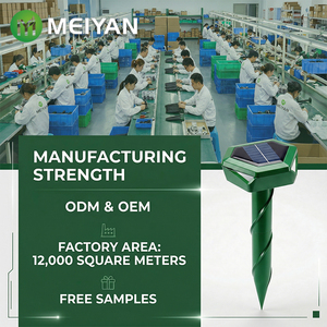 Ahuyentador ultrasónico solar para serpientes, topos y langostas, con estaca, resistente al agua IP65 - Product Image 2