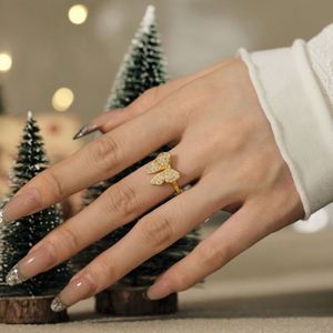 Anillos de Plata S925 con Circonita Cúbica de Grado 5A en Forma de Mariposa, Diseño Moderno Dylam, Regalo de Navidad para Mujer - Product Image 3