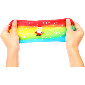 Stretchy Bouncing Putty Christmas Crystal Putty with White Foam Beads and Santa Claus - Product Image 6