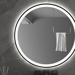 Aluminum Frame LED Luminous <strong>Light</strong> Mirror Wash Basin Wall Hanging Round Mirror <strong>Bathroom</strong> Smart <strong>Bathroom</strong> Mirror - Product Image 5