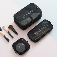 Trousse de Voyage Transparente en Nylon Imperméable avec Logo Personnalisé, Petite et Grande, pour Maquillage et Cosmétiques
