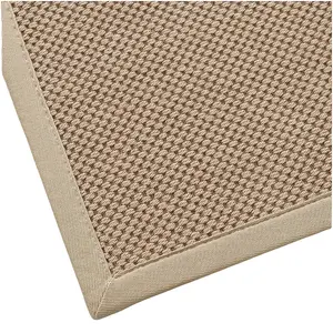 Handmade Natural Jute Mat with Rubber Backing Non Slip Area Rug 12mm Thickened Rectangle Neutral Living Room Area Rug Carpet