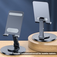 Support de téléphone portable et tablette en aluminium réglable et portable, support de téléphone portable rotatif à 360 degrés, support de téléphone portable paresseux et portable