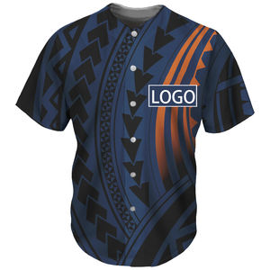 Uniforme informal de verano para hombres, camiseta de béisbol con logotipo personalizable y números, jersey de manga corta con botones - Product Image 2