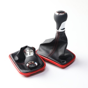 Palanca de Cambios de 5 Velocidades con Funda de Goma y Hilo Rojo para Volkswagen VW Golf MK4 <span class=keywords><strong>GTI</strong></span> R32 Bora Jetta - Product Image 6