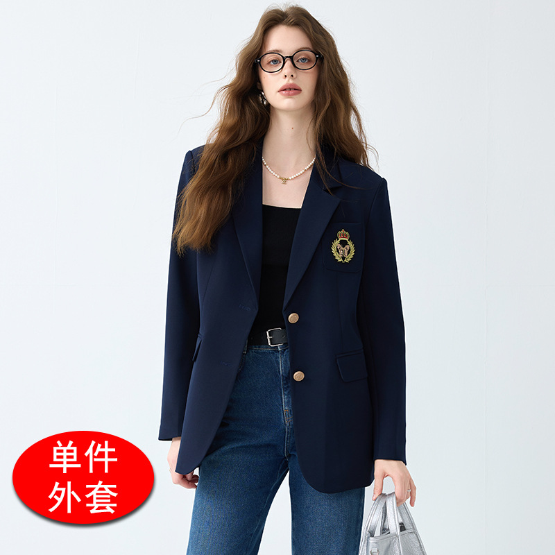 Dark blue suit
