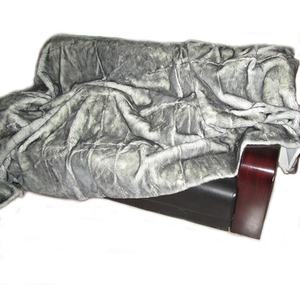 Manta de piel de conejo Xingji Rex, alfombra teñida de piel Real de dos tonos, 150X180cm, textil para el hogar, China, ligera, 3kg - Product Image 1