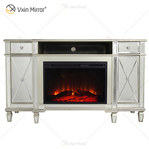 Mueble para TV con Chimenea Eléctrica y Espejo de Diseño Moderno Kellington, Mueble para Sala de Estar WXF-413 - Product Image 1