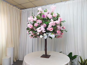 Décoration de table d'intérieur Petite fleur de luxe Décoration d'<span class=keywords><strong>arbre</strong></span> <span class=keywords><strong>Arbre</strong></span> artificiel 4 pieds Faux rosiers <span class=keywords><strong>à</strong></span> <span class=keywords><strong>fleurs</strong></span> pour centre de table de mariage - Product Image 3
