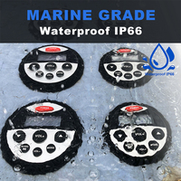Radio marine stéréo lecteur MP3 Audio étanche et haut-parleurs ronds marins de 4 "et antenne FM AM pour moto de chariot de Golf ATV UTV