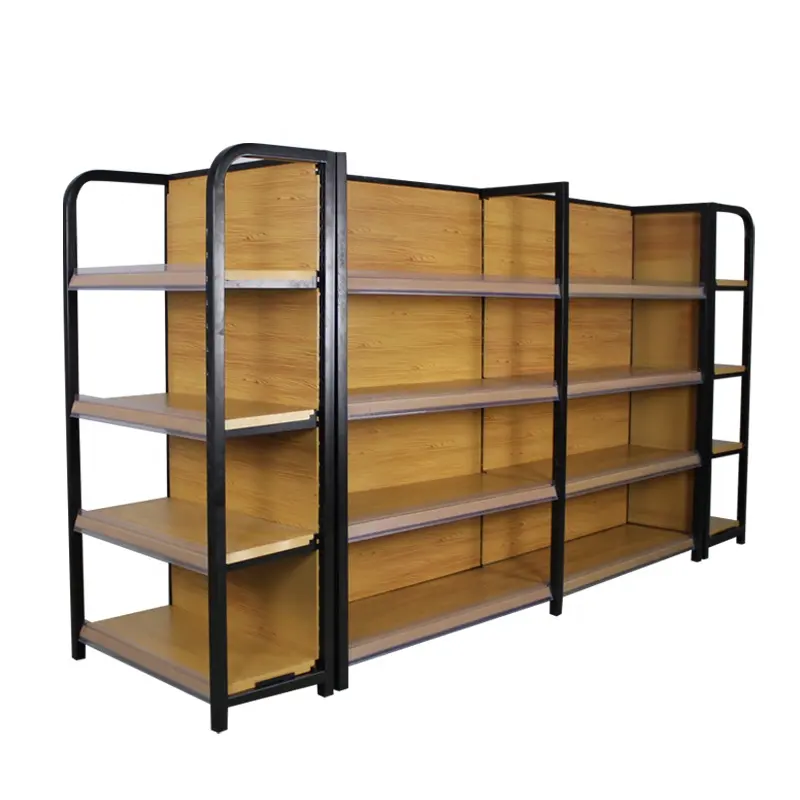 excellent quality good material shelving rack shelves for retail store shop display rack supermarket wood grain display rack