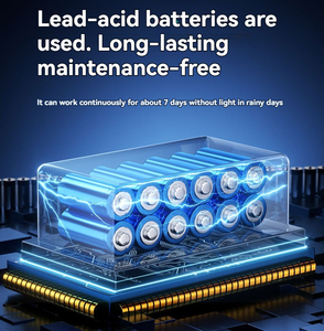 Năng lượng mặt trời màu vàng 250mm giao thông đèn hiệu ánh sáng LED chướng ngại vật Cảnh báo làn đường đánh dấu ánh sáng 8 Wát nhựa và vật liệu nhôm 250 mét Kích thước - Product Image 4