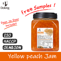 Doking 3kg Jam Hot Product Delicious Yellow Peach Jam Fruit Tea Shaved Ice Milk Tea Special Fresh Jam