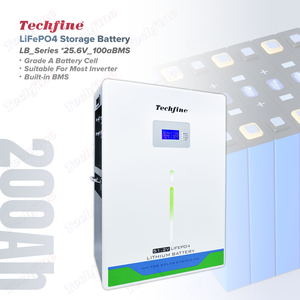 טקפין 24v 25.6v 200ah <span class=keywords><strong>li</strong></span> <span class=keywords><strong>ion</strong></span> 5kwh 5120wh LiFePO4 מארז סוללות 24 וולט סוללת ליתיום פוספט למערכות אחסון אנרגיה - Product Image 1