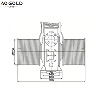 Máquina de tracción de fábrica para motor de montaplatos 100kg/200kg tipo tambor 0.4m/s GT100K/JIAYE