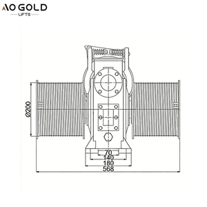 Machine de traction pour <span class=keywords><strong>moteur</strong></span> de monte-charge, type tambour, 100kg/200kg, 0.4m/s, GT100K/JIAYE, Fourniture d'usine - Product Image 5