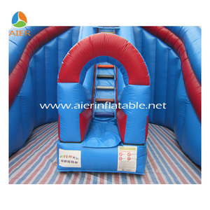 Scivolo acquatico gonfiabile gigante a doppia corsia <span class=keywords><strong>blu</strong></span> con doppie piscine, resistente per eventi estivi, parchi acquatici e aziende di <span class=keywords><strong>noleggio</strong></span> eventi - Product Image 3