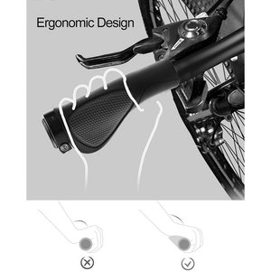 Fietsgrepen Rubberen Fietshandgrepen Met Aluminium Lockgrips Voor Fietsstuur Antislip Mtb Aluminium Handgreep Handgrepen
