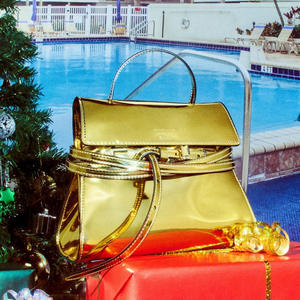 Borsa a Mano in Pelliccia Nera Personalizzata alla Moda con Stampa Completa Chiusura a Fibbia Forma a Busta di Alta Qualità Mini Formato per Signora - Product Image 3