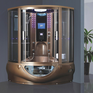 <span class=keywords><strong>Baignoire</strong></span> à vapeur de luxe Dubai Deluxe pour 2 personnes combinée de 6mm d'épaisseur en verre coulissant ouvert avec cadre pour la salle de bain - Product Image 5