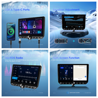Autoradio Android Podofo 10'' 4+64 Go 2din, autoradio 4 cœurs, CarPlay sans fil, Android Auto, GPS, WiFi, BT, FM/RDS, EQ, GPS