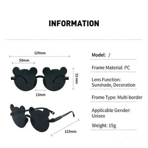 Gafas de Sol Divertidas con Forma de Oso, Gafas de Sol de Oso, Accesorios Divertidos <span class=keywords><strong>para</strong></span> Fiestas, Decoración de <span class=keywords><strong>Cumpleaños</strong></span>, Gafas de Sol <span class=keywords><strong>para</strong></span> Fiestas - Product Image 3