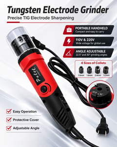 Amoladora Angular Eléctrica 220V, <span class=keywords><strong>Afilador</strong></span> <span class=keywords><strong>de</strong></span> <span class=keywords><strong>Electrodos</strong></span> <span class=keywords><strong>de</strong></span> <span class=keywords><strong>Tungsteno</strong></span> para Bricolaje con Motor sin Escobillas - Product Image 1