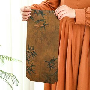 Porcelain Records Tea <b>Mat</b> Ramie Cotton Linen <b>Waterproof</b> Chinese Retro Style Dry Brewing <b>Mat</b> - Product Image 1