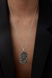 สร้อยคอสแตนเลสของผู้ชายฮิปฮอปพร้อมจี้กลุ่มดาวที่ทำจากไข่มุกและเพชรสำหรับเป็นของขวัญหรืองานแต่งงาน - Product Image 2