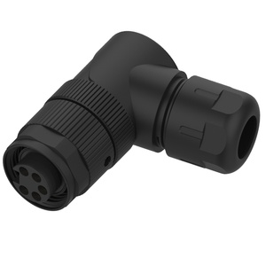 Conector Óptico Mini Change Hembra de 7/8, 5 Pines, Ángulo Recto, Impermeable, para Montaje en Campo, con Tuerca de Aluminio Fundido - Product Image 1