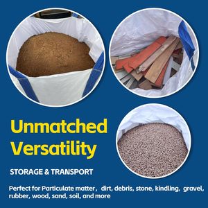 Bolsas de Polipropileno Tejido Resistentes para Contenedores de Basura, Bolsas de Gran Capacidad con Cierre Superior para Uso Industrial y Agrícola - Product Image 5