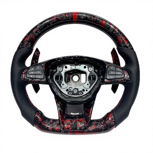 Volante de Fibra de Carbono Forjado Personalizado de Fábrica, Apto para <span class=keywords><strong>Mercedes</strong></span> <span class=keywords><strong>Benz</strong></span> <span class=keywords><strong>AMG</strong></span> W205 W204 W203 W212 W213 CLS W222 C300 - Product Image 1