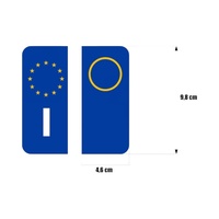 Autocollants de plaque d'immatriculation de voiture UE en gros - 4 pièces, réfléchissants, autocollants en vinyle/plastique vierges, réutilisables, style professionnel 1