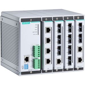 โมกซ่า EDS-616 สวิตช์อีเธอร์เน็ตแบบโมดูลาร์ 8 พอร์ต โปรโตคอล IEEE 802.3 กำลังไฟ 24V สำหรับเครือข่ายอุตสาหกรรมและองค์กร - Product Image 1
