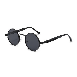 Gafas de Sol Redondas Estilo Steampunk, Protección UV400, Unisex, Retro, con Bisagras de Resorte y Marco Metálico, Nueva Moda - Product Image 5