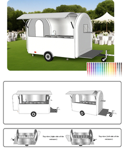Equipo completo Mini Yellow <span class=keywords><strong>Hot</strong></span> Dog Burger Food Trailer Personalizado Mini Kitchen Food Truck - Product Image 6