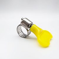 Collier de serrage rapide en acier inoxydable, type américain, avec levier manuel en plastique