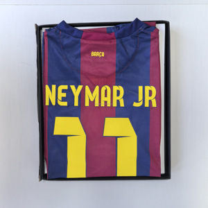 Equipación de Fútbol Clásica del Barça Roja y Azul, Camiseta de Neymar 11, Versión Exacta de Calidad Tailandesa - Product Image 1