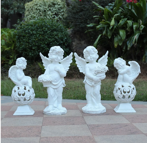 Parcs extérieurs et scènes commerciales <span class=keywords><strong>Love</strong></span> Theme Angel Flower Jars Sculptures musicales en PRF pour cours et pelouses communautaires - Product Image 3