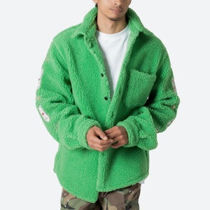 Chaqueta de Forro Polar Grueso de Alta Calidad para Hombre, con Botones, Estilo Urbano, con Pedrería, Chaquetas Sherpa - Product Image 1