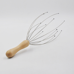 Holzgriff Tragbares Hand-Kopfhaut-Kopf massage gerät Kopfhaar-Kratz massage - Product Image 2