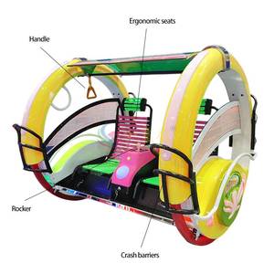 Équipement d'amusement extérieur commercial électronique à double joueur, voiture roulante à 360 degrés - Product Image 1