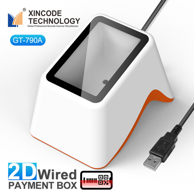 Xincode Mobile Payment Box Qr Code Reader Scanners Scan Price Label 2D Barcode Scanner for Wechat Alipay Supermarket