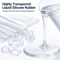 Caoutchouc de silicone liquide à polymérisation à l'étain DSA-75xx de Doneson Industrial, haute transparence, qualité alimentaire, pour la fabrication de moules et les fournitures médicales