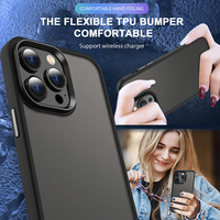 Coque de Téléphone Mate Haut de Gamme Luxe Verte Antichoc en TPU PC pour iPhone 15 14 13 12 11 Pro Max avec Protection d'Objectif Métallique