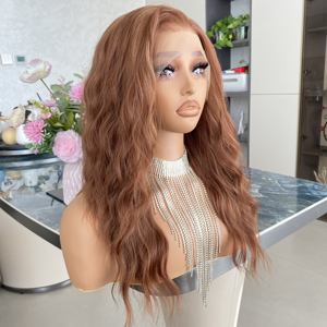 Pelucas de Encaje Sintético 13x4 Resistentes al Calor de Alta Calidad con Línea de Cabello Natural en Color Jengibre Mixto para Mujeres Negras - Product Image 2